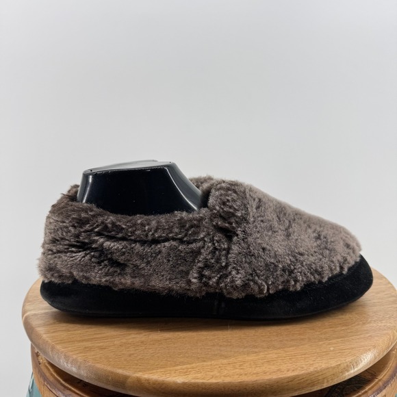 ACORN Original Moccasin Womens Slippers Size 8-9 Brown Faux Fur Comfort Slip On - Picture 4 of 11